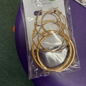 Gold hoop earrings